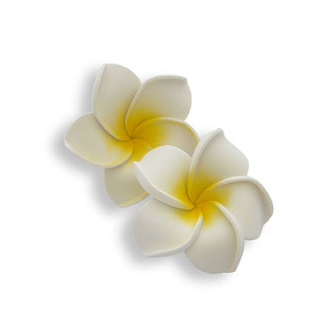 Floating Frangipani - White