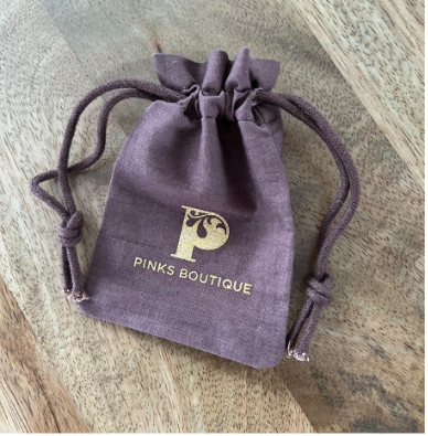 Mini GOTS Organic Drawstring Natural Cotton Bag