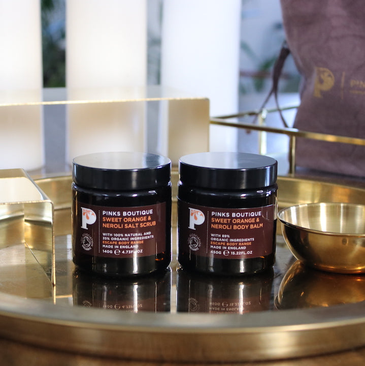 ESCAPE TO THE ISLANDS - SWEET ORANGE BODY BALM + SALT SCRUB