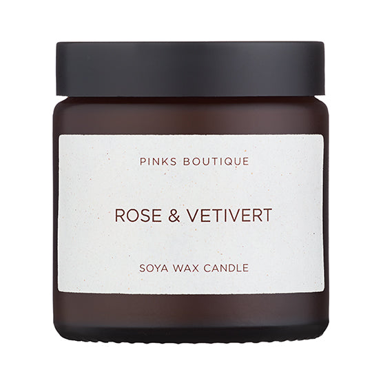 CALMING - Rose & Vetivert Soya Wax Candle