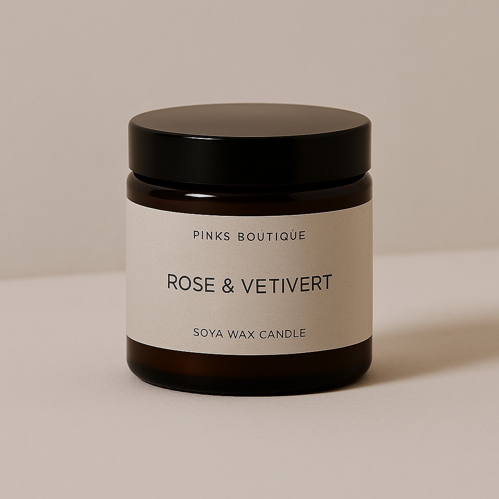 CALMING - Rose & Vetivert Soya Wax Candle
