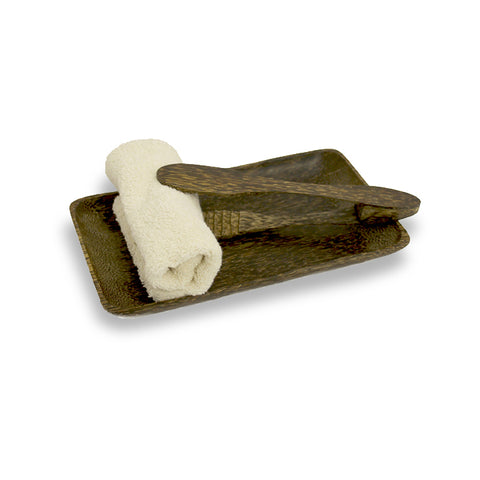 Towel Tray and Tong Set